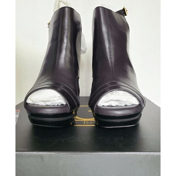 ILENE BERG Samara Black Leather Booties Comfortable High Heels SIZE 8 NEW IN BOX - Picture 3 of 17